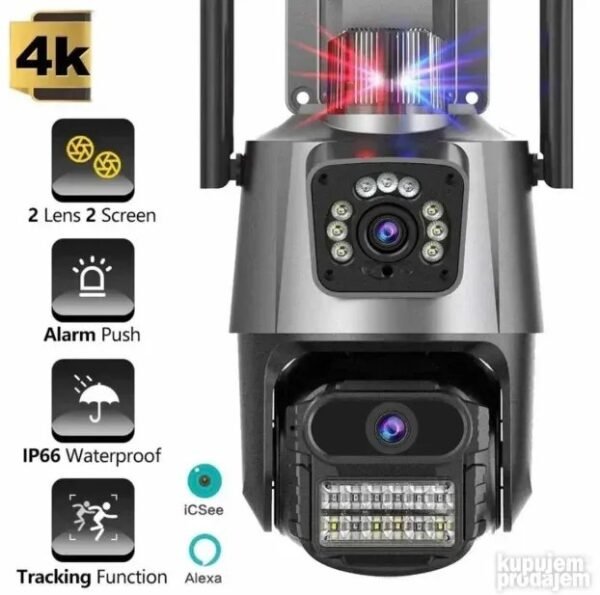 4K 6MP Dual Lens PTZ WIFI Camera
